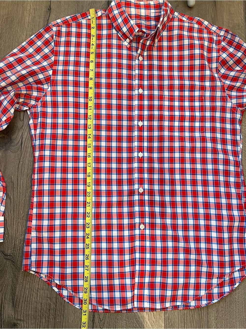 J. Crew Red and Blue Plaid Button-Down Shirt - Picture 5 of 8